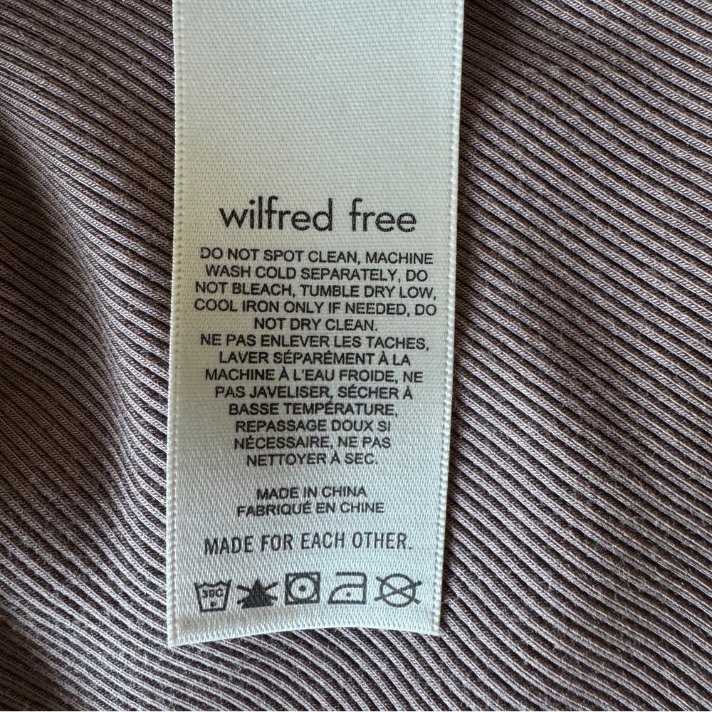 Aritzia Wilfred Free Dunes Mini Dress Taupe Tan Ribbed - Medium - Picture 7 of 8